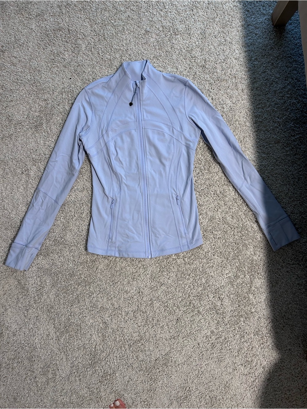 Light Blue Lululemon Women's Zip-Up Athletic Jacket